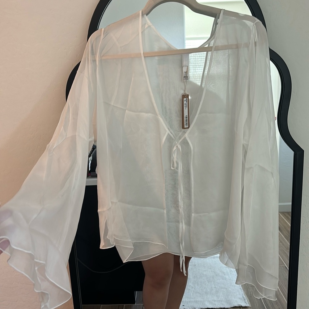 SKIMS sheer tie top: Bridal Collection